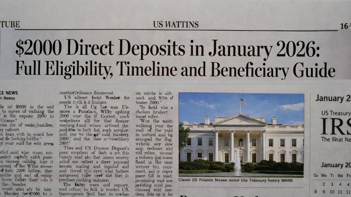 $2000 Direct Deposits in January 2026: Full Eligibility, Timeline and Beneficiary Guide