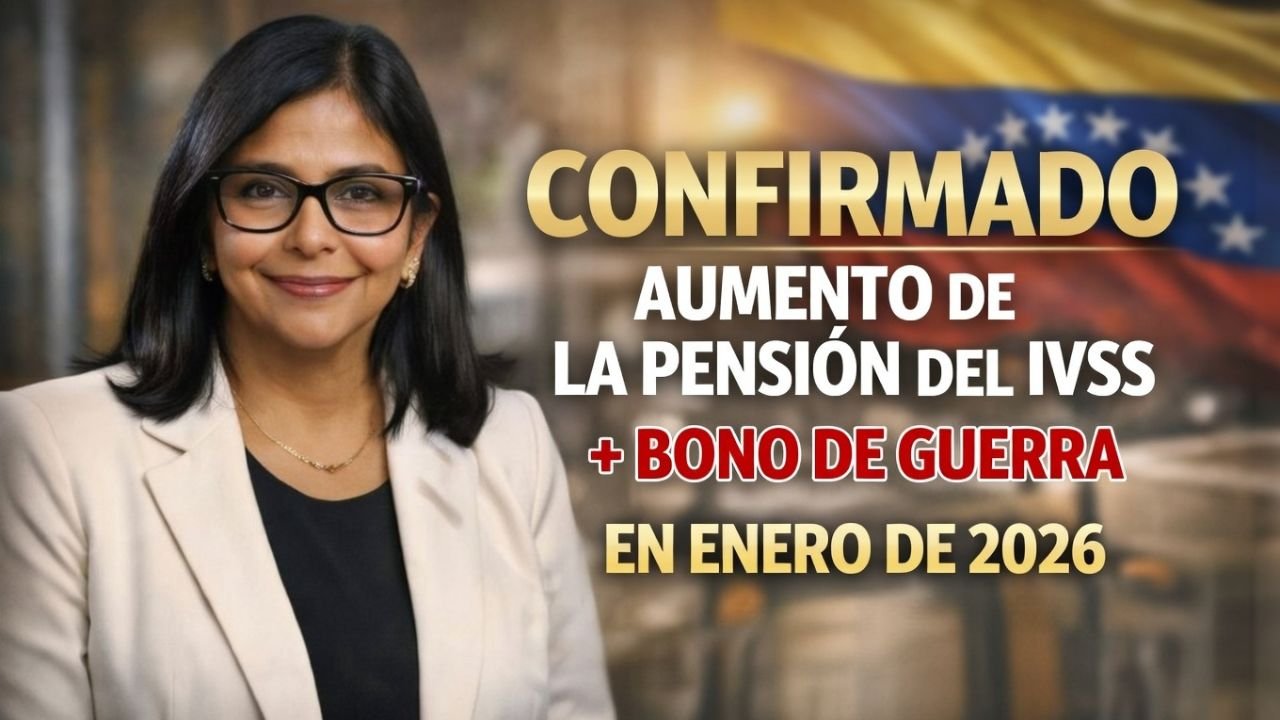 Confirmado el aumento de la pensión del IVSS y el Bono de Guerra en enero de 2026