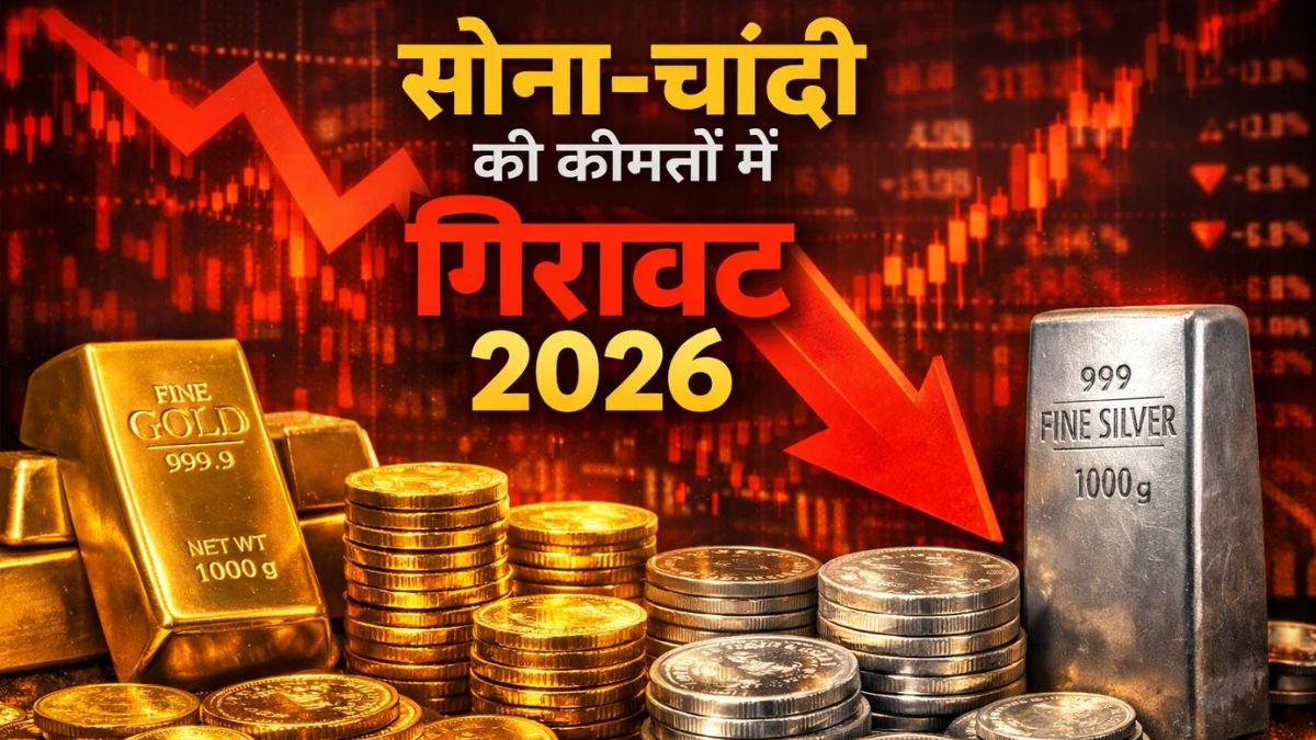 Gold Silver Price Drop 2026 बाजार खुलते ही सोने और चांदी की कीमतों में ऐतिहासिक गिरावट जानें आज के नए भाव लिस्ट (1)